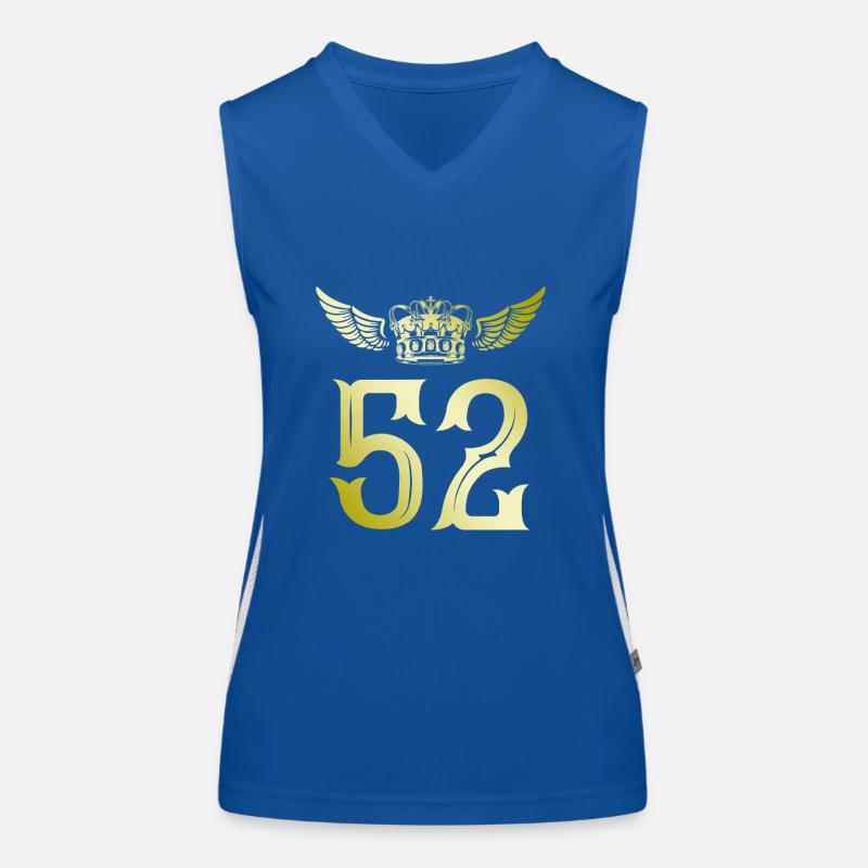 52 Zahl Krone Funktionelles Kontrast-Tank Top für Frauen