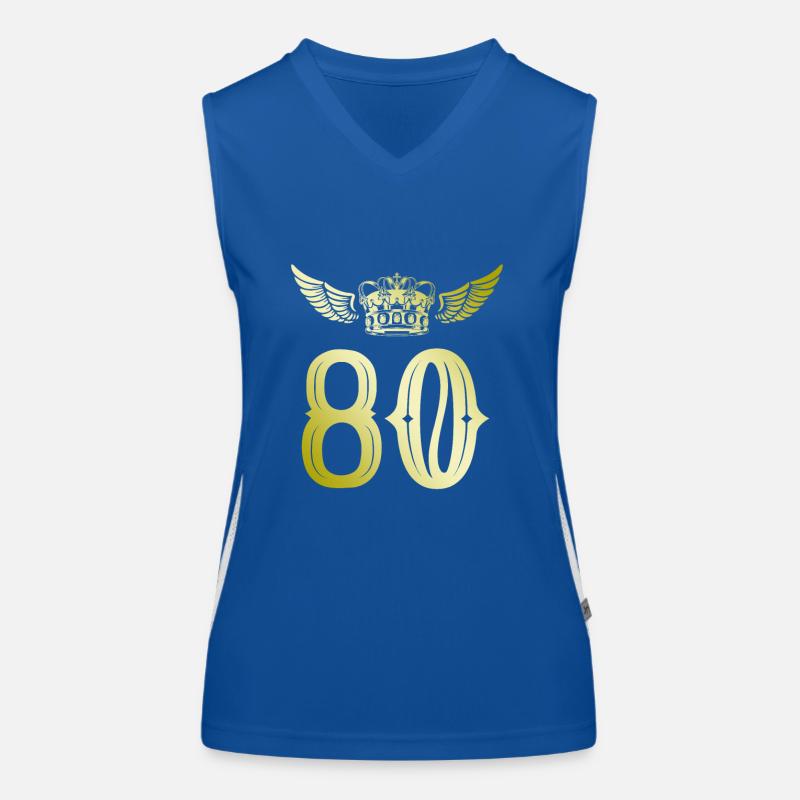 80 Zahl Krone Funktionelles Kontrast-Tank Top für Frauen