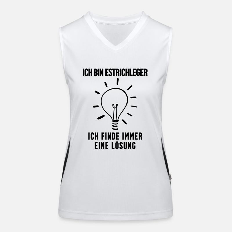 Estrichleger Beruf Ausbildung Funktionelles Kontrast-Tank Top für Frauen