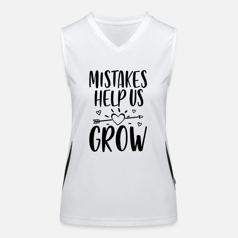Mistakes Help Us Grow Women's Functional Contrast Tank Top