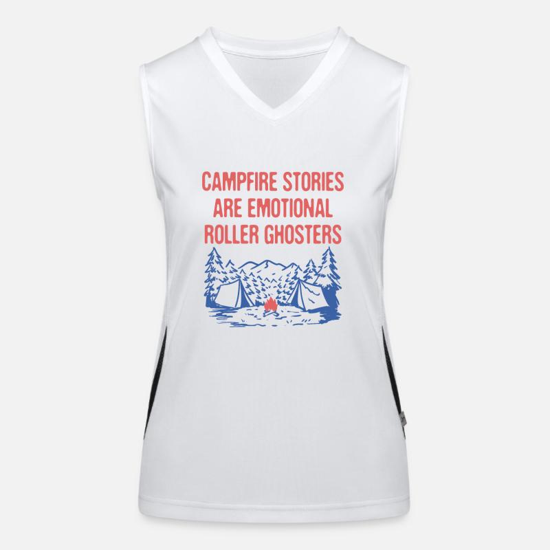 Emotional Roller Ghosters Halloween Camping Scary Funktionelles Kontrast-Tank Top für Frauen