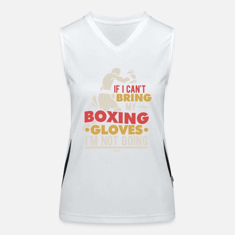 Si je ne peux pas apporter mes gants de boxe, je n’irai pas Débardeur respirant contrasté Femme