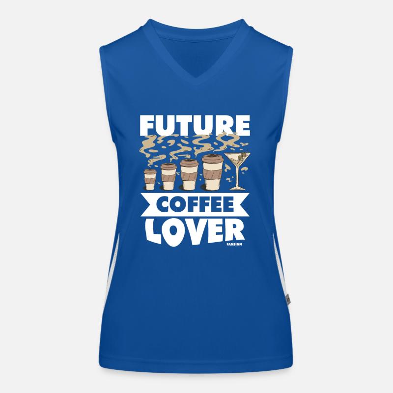 Café Espresso Capuccino Office Fun Cadeau Débardeur respirant contrasté Femme