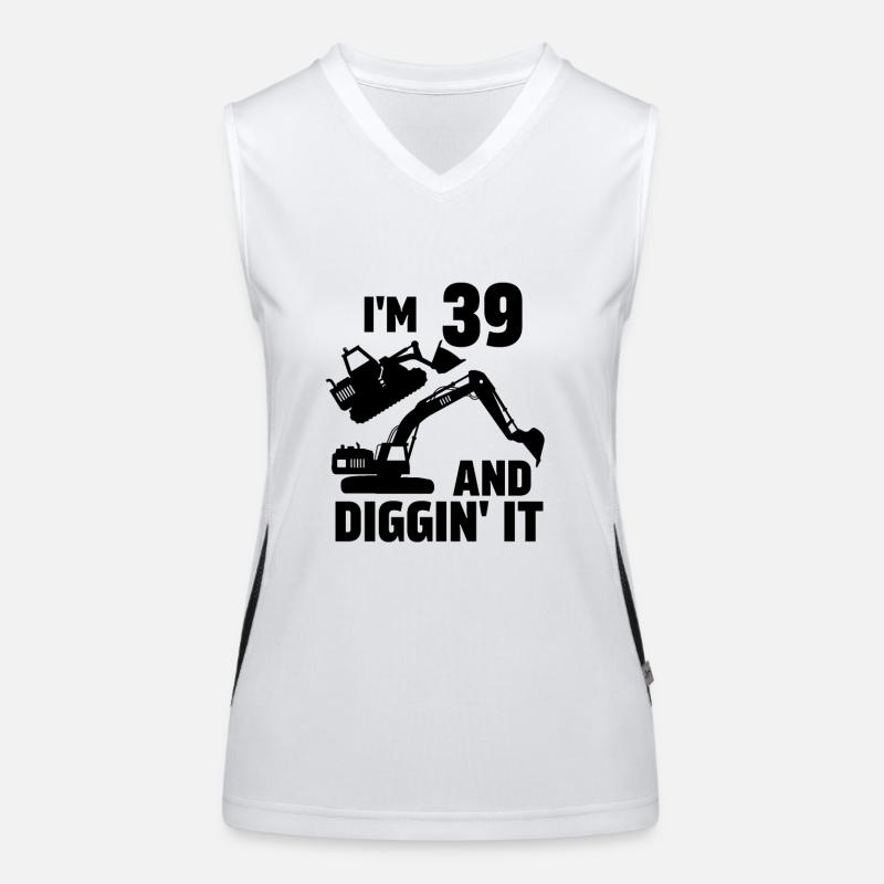 Ich bin 39 und Diggin' It Funktionelles Kontrast-Tank Top für Frauen