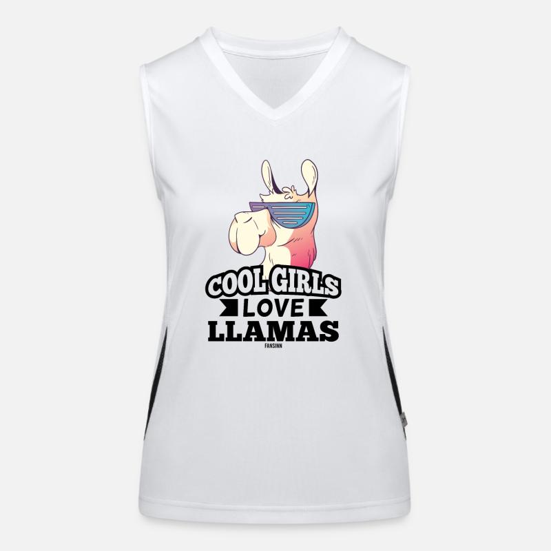 cooles Lama Baby Mädchen Kind Funktionelles Kontrast-Tank Top für Frauen