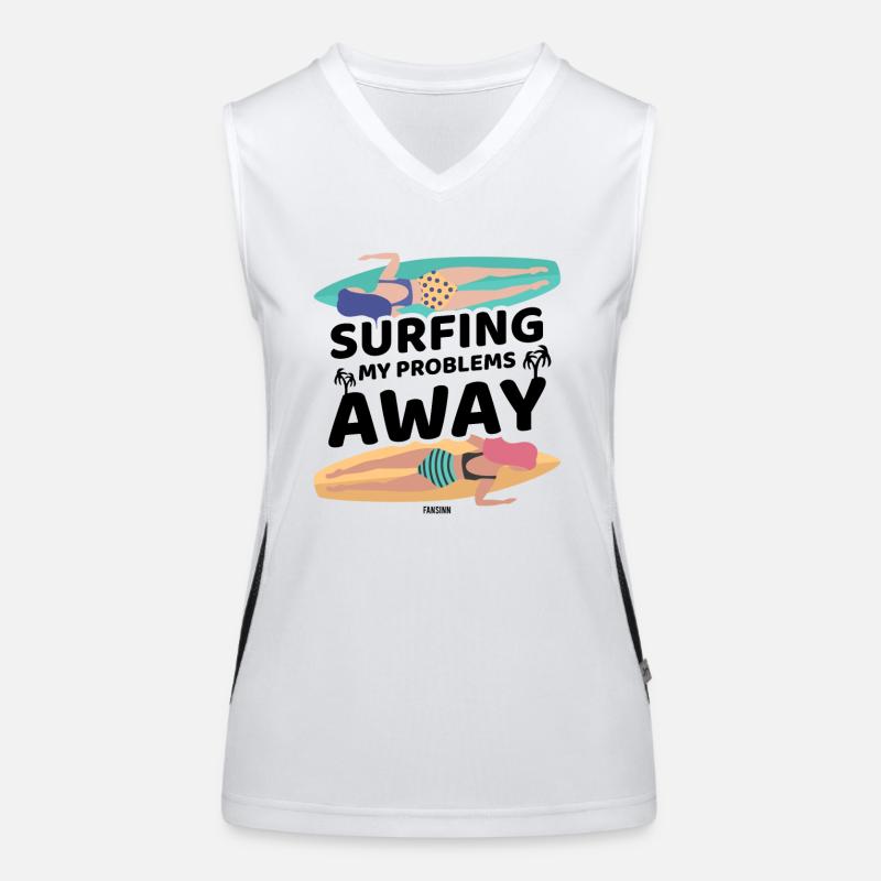 Mutter Surfbrett Freundin Schwester Funktionelles Kontrast-Tank Top für Frauen