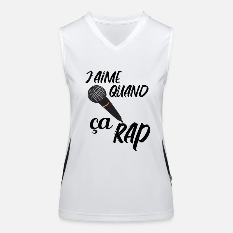 j aime quand ça rap Débardeur respirant contrasté Femme