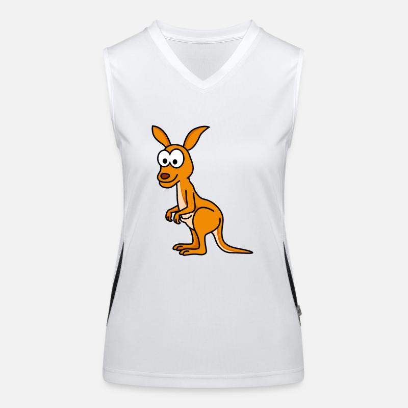 Kangaroo Comic Funktionelles Kontrast-Tank Top für Frauen