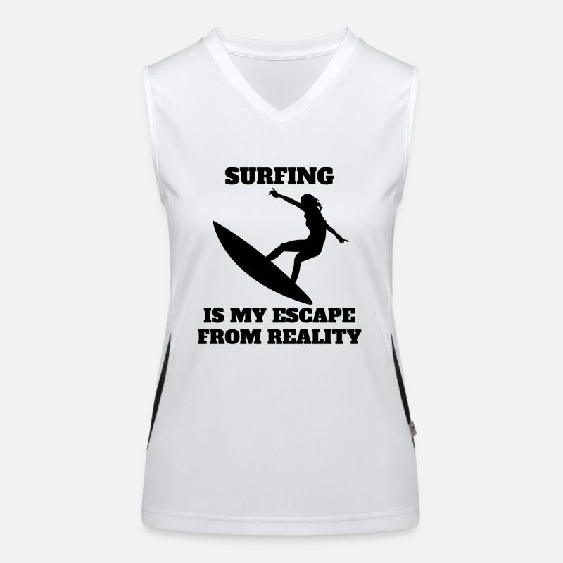 Surfer Surfing Surfboard Surf instructor Surfing Women's Functional Contrast Tank Top