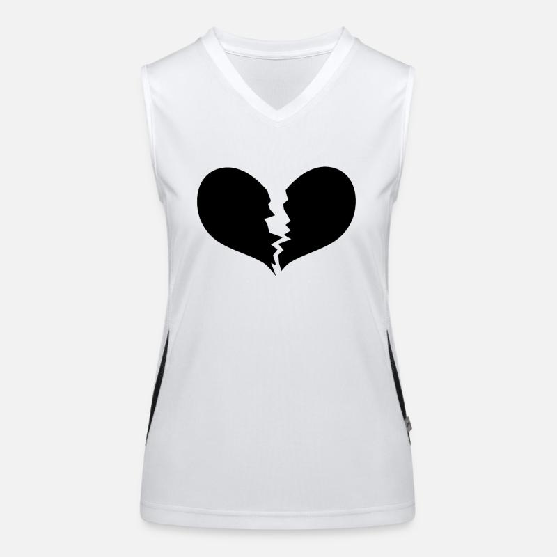 Broken heart Women's Functional Contrast Tank Top