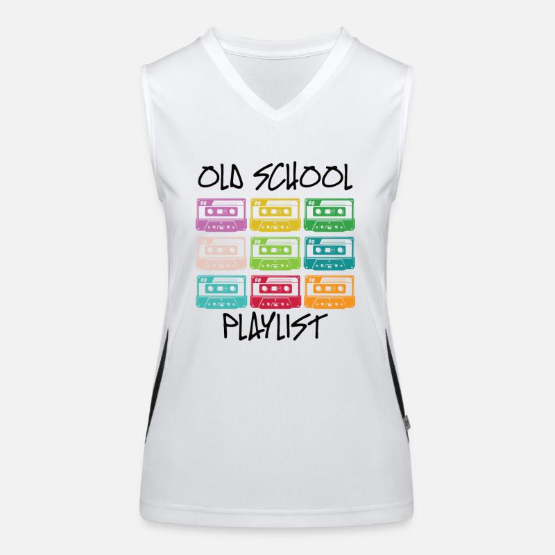 Kassette Diskette VHS Retro Kindheitserinnerung Funktionelles Kontrast-Tank Top für Frauen