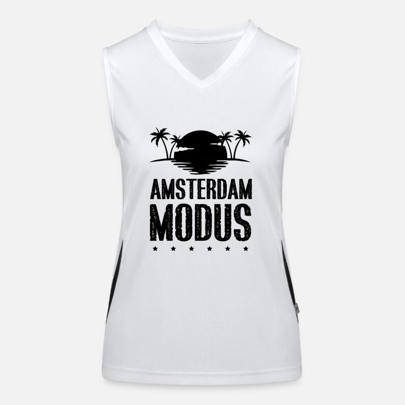 Amsterdam Modus Funktionelles Kontrast-Tank Top für Frauen