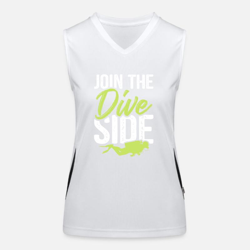 diving divers Women's Functional Contrast Tank Top