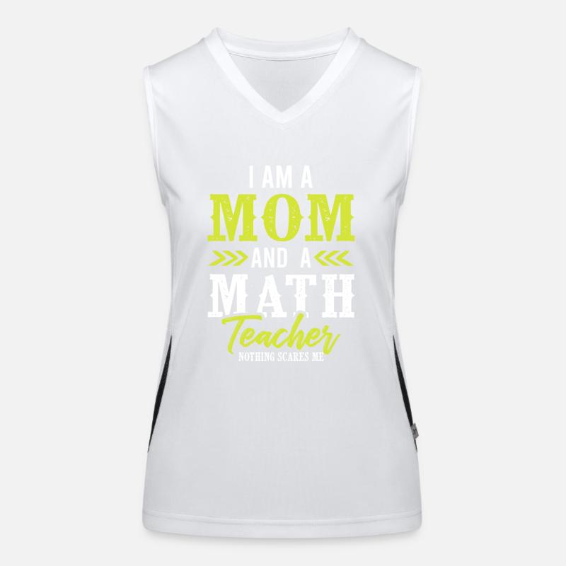 mama mathematik lehrerin Funktionelles Kontrast-Tank Top für Frauen