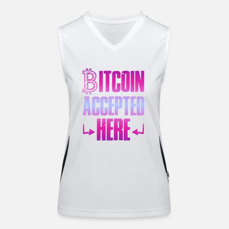 bitcoin accepté Débardeur respirant contrasté Femme