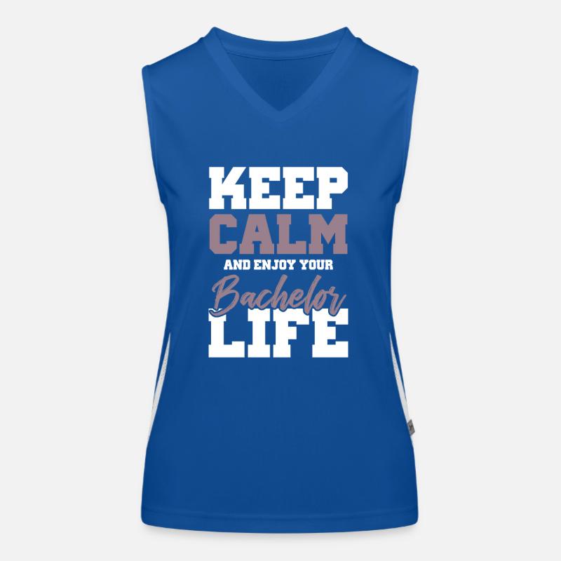 keep calm bachelor Women's Functional Contrast Tank Top
