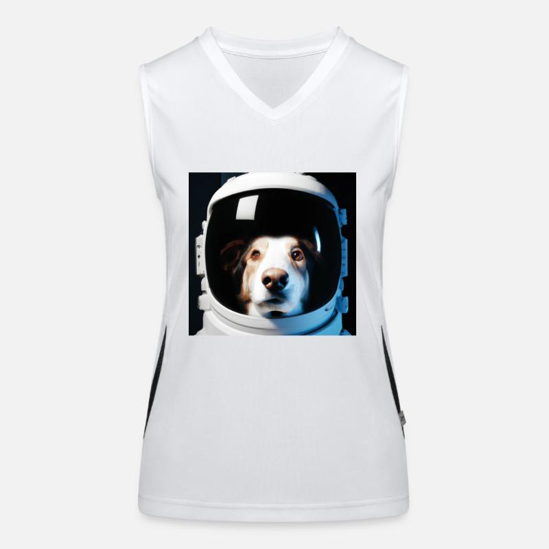 Chien dans l’espace Débardeur respirant contrasté Femme