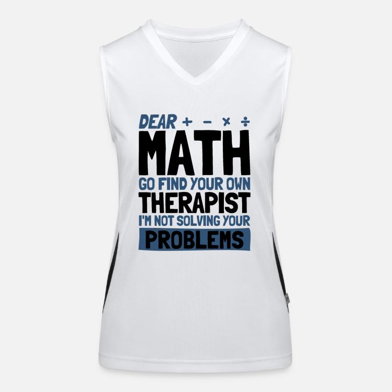 Math Mathematics Science Math Gift Women's Functional Contrast Tank Top