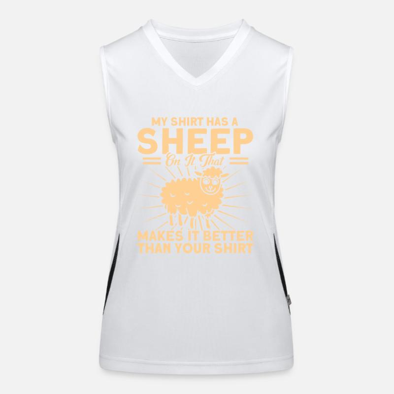 Élevage de moutons Élevage Élevage Mouton Cadeau Débardeur respirant contrasté Femme