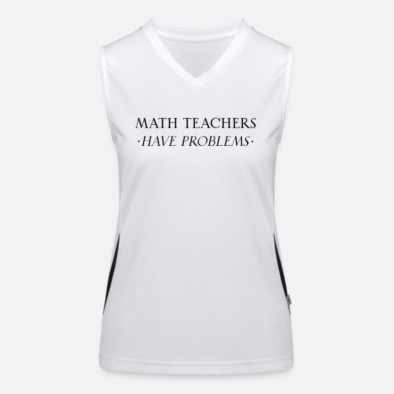 Math Teacher Mathematical Formula Geometry Teacher Women's Functional Contrast Tank Top