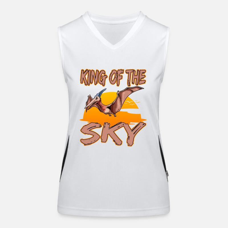 König der Lüfte Pterodactyl Pteranodon Funktionelles Kontrast-Tank Top für Frauen