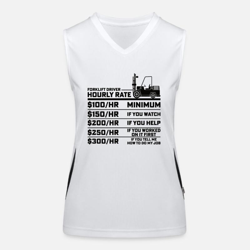Staplerfahrer Gabelstaplerfahrer Gabelstapler Lohn Funktionelles Kontrast-Tank Top für Frauen