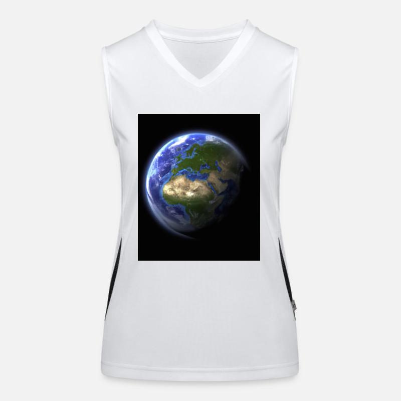 Erde Funktionelles Kontrast-Tank Top für Frauen