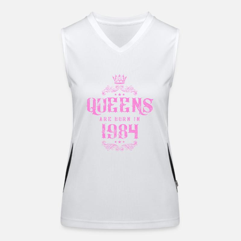 born in 1984 Funktionelles Kontrast-Tank Top für Frauen