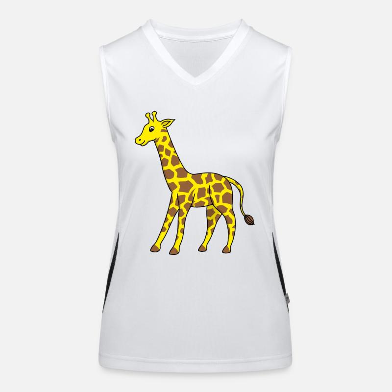 Giraffe Tiere Comic Kinder Geschenkidee Funktionelles Kontrast-Tank Top für Frauen