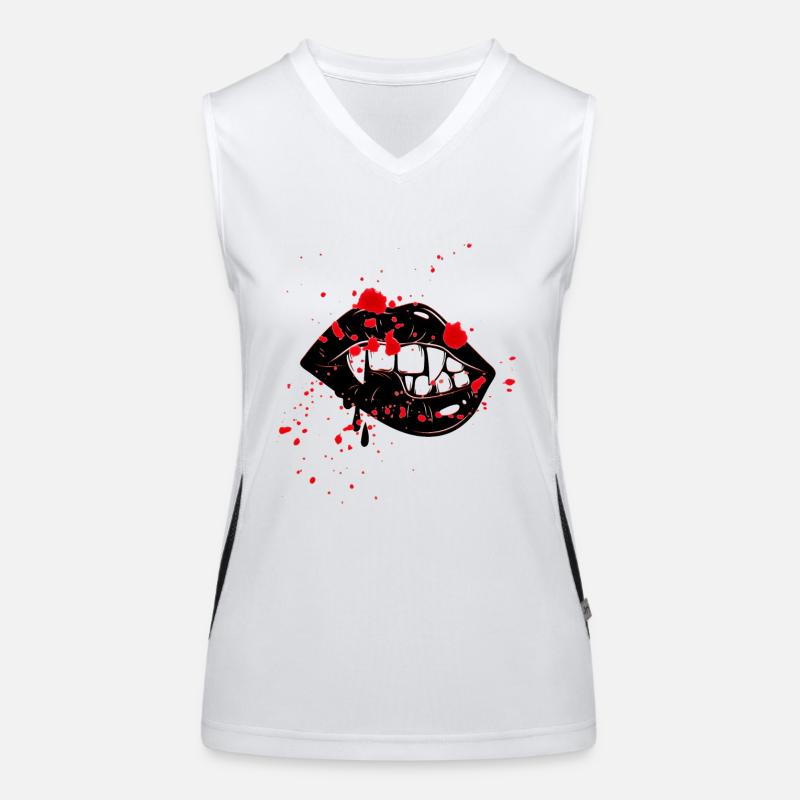 Lèvres de vampire Débardeur respirant contrasté Femme
