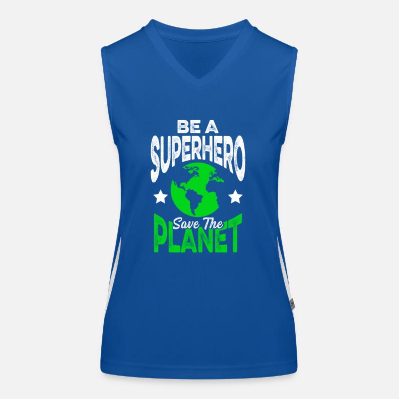 Planet superheld umweltschutz Funktionelles Kontrast-Tank Top für Frauen