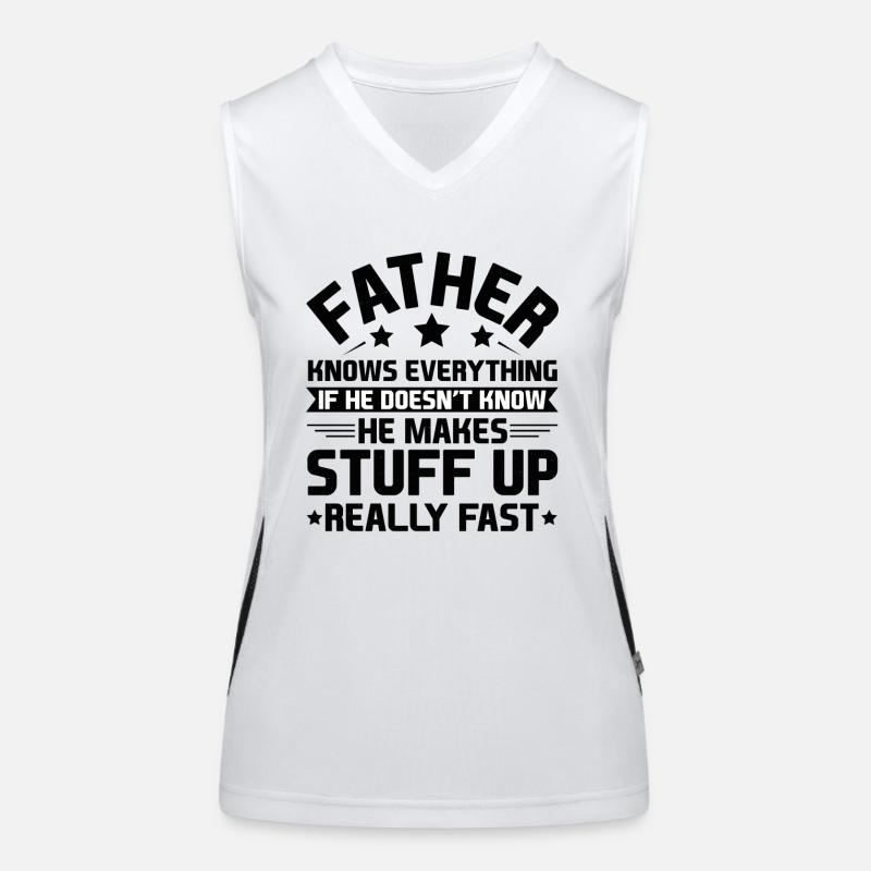 Dad Bad Influence - Father Gift Women's Functional Contrast Tank Top