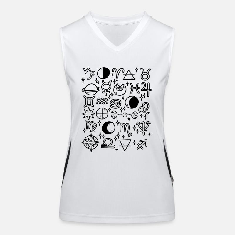 Astrologie Funktionelles Kontrast-Tank Top für Frauen