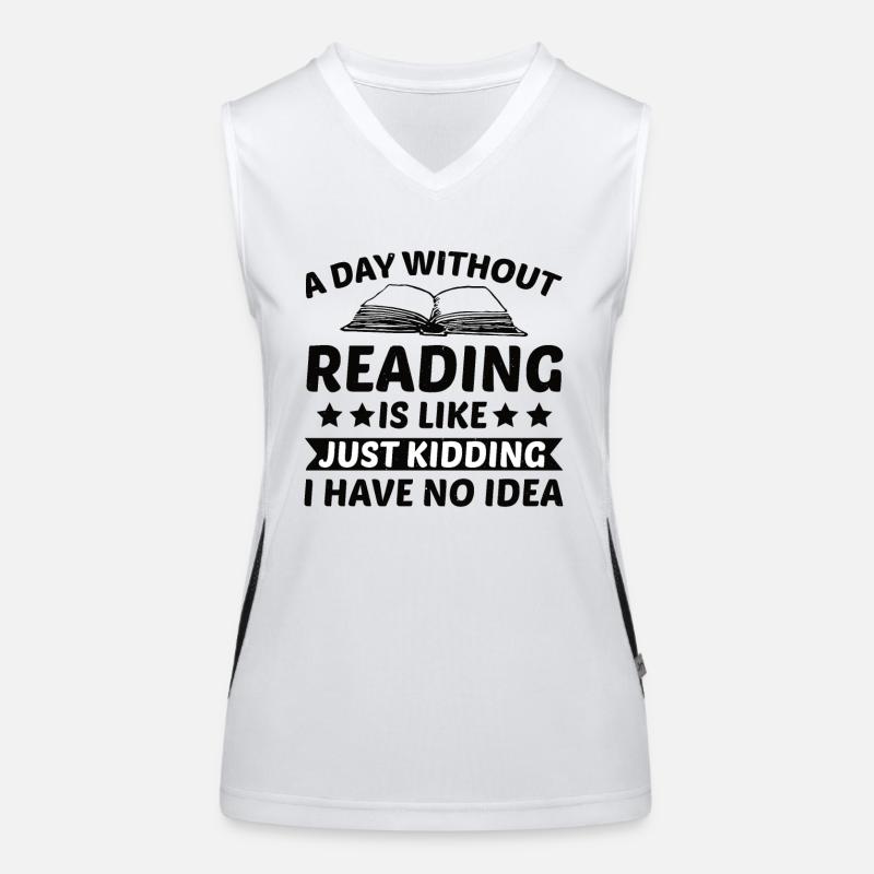 Reading Books Women's Functional Contrast Tank Top