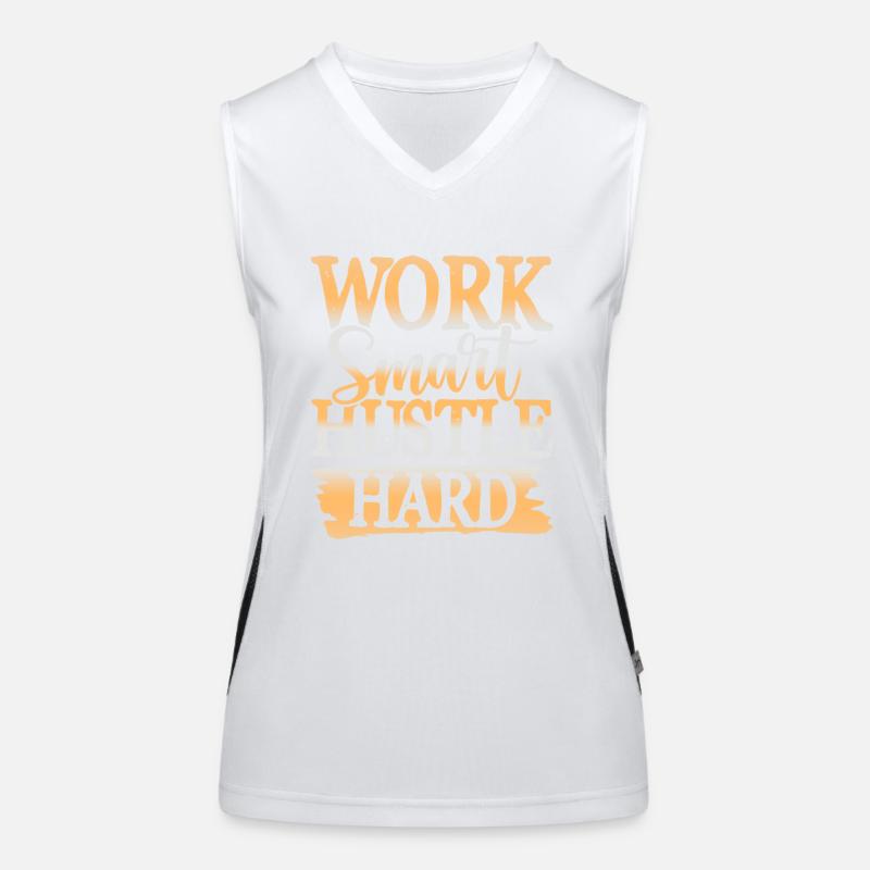 arbeit hustle hard Funktionelles Kontrast-Tank Top für Frauen