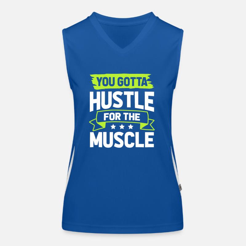muscles hustle Women's Functional Contrast Tank Top