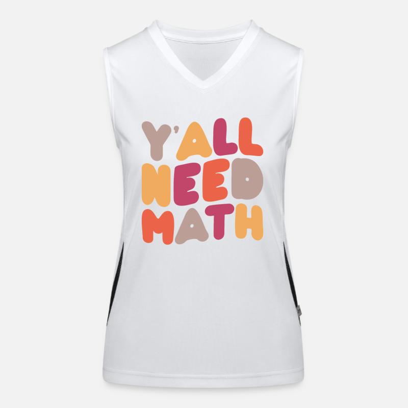 Math Mathematics Mathematician School Nerd Gift Women's Functional Contrast Tank Top