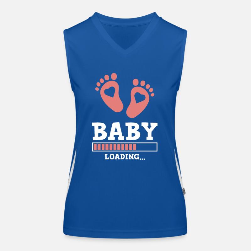 baby loading spruch Funktionelles Kontrast-Tank Top für Frauen