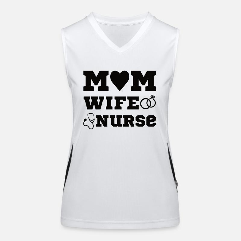 Ehefrau Mutter Krankenschwester Mom Medizin Funktionelles Kontrast-Tank Top für Frauen
