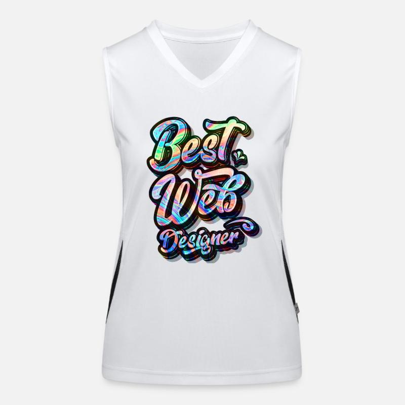 Best Web Designer Funktionelles Kontrast-Tank Top für Frauen