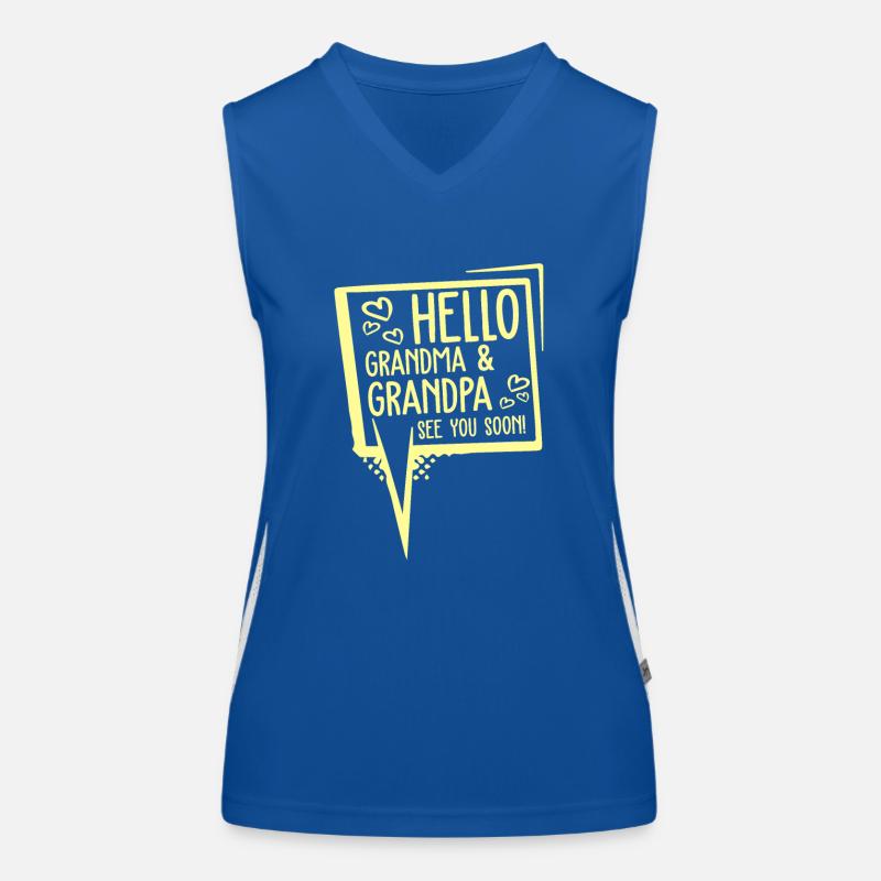 opa oma baby Funktionelles Kontrast-Tank Top für Frauen