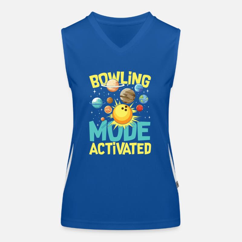 Bowling Mode Activated Funktionelles Kontrast-Tank Top für Frauen