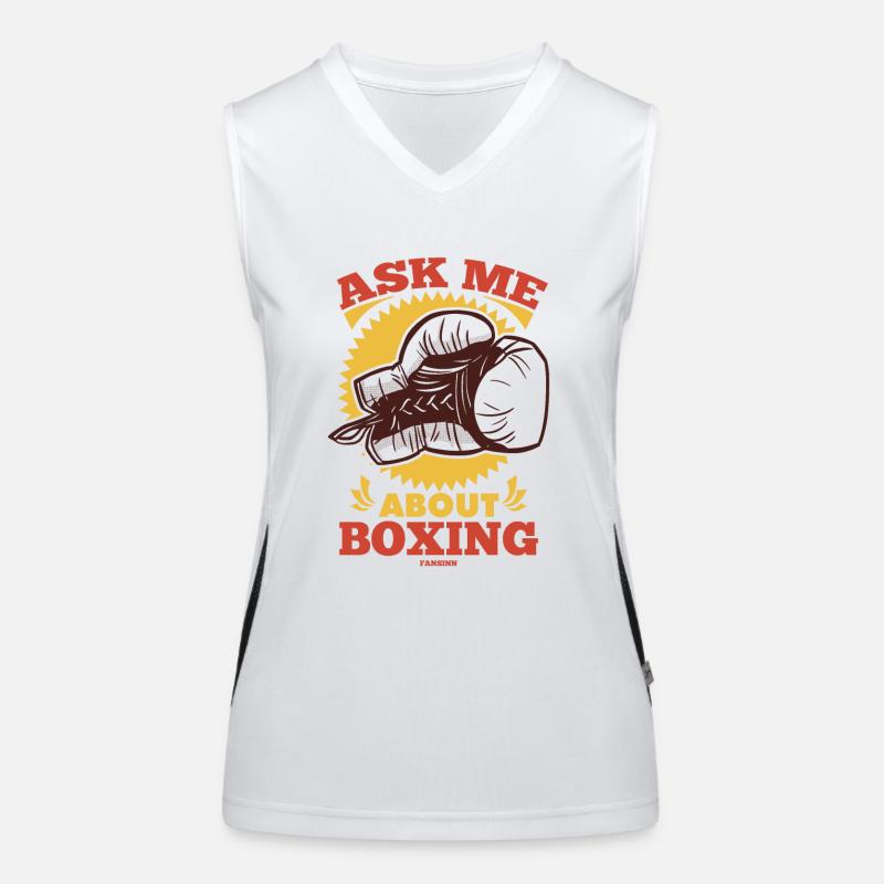 Posez-moi des questions sur la boxe Débardeur respirant contrasté Femme