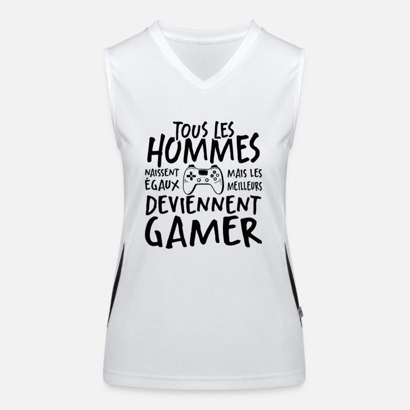 Les Meilleurs Hommes Deviennent Gamer Débardeur respirant contrasté Femme