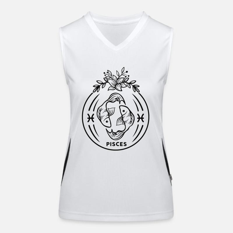 Sternzeichen Fisch Sternbild Astrologie Geschenk Funktionelles Kontrast-Tank Top für Frauen