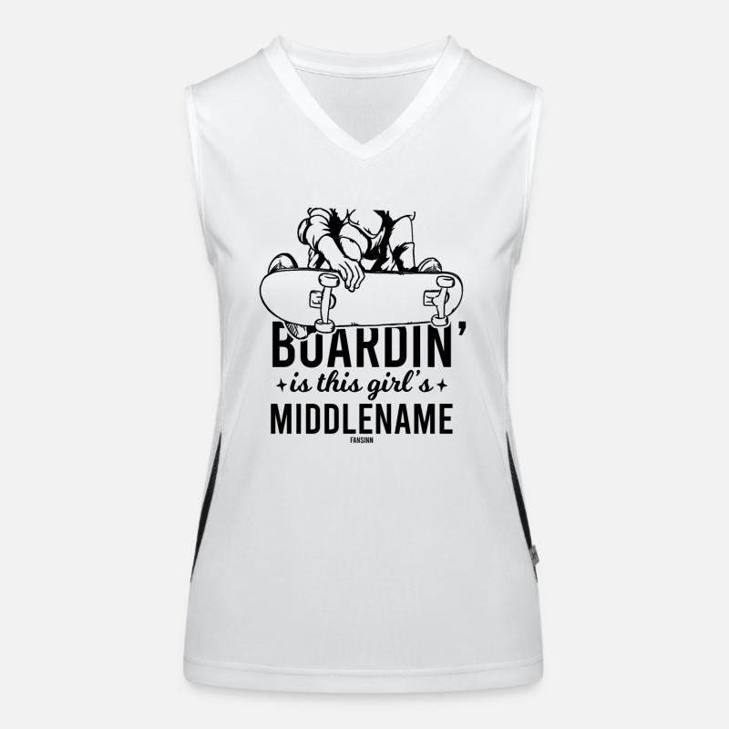 Skateboard Deck Mädchen Ollie Funktionelles Kontrast-Tank Top für Frauen