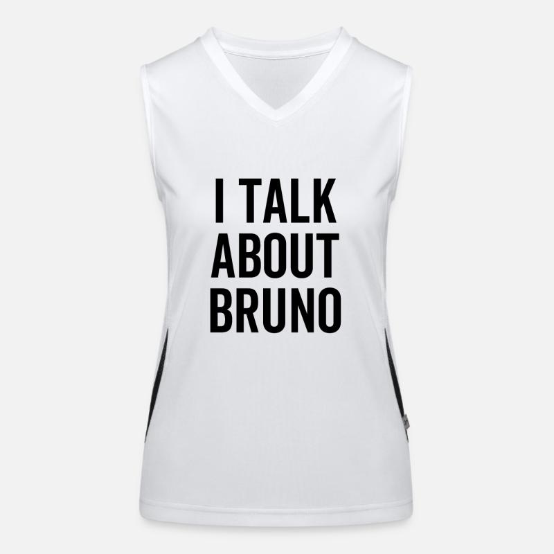 I Talk About Bruno Women's Functional Contrast Tank Top
