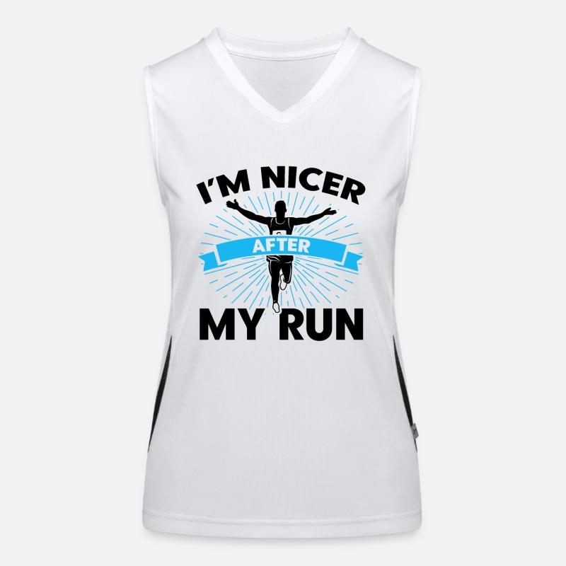 Running Runner Jogger Gift Women's Functional Contrast Tank Top
