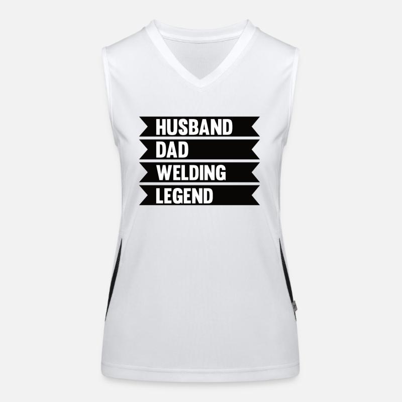 Schweißen Papa Schweißer Vater Geschenk Ehemann Funktionelles Kontrast-Tank Top für Frauen