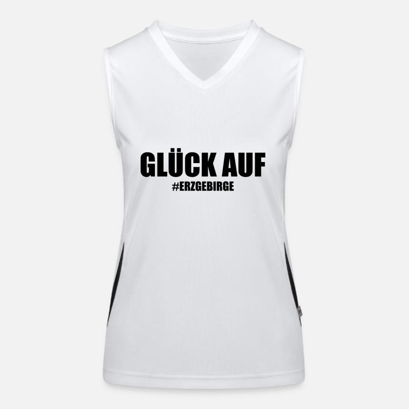 Glück auf Erzgebirge Funktionelles Kontrast-Tank Top für Frauen